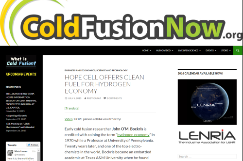 Cold Fusion Now