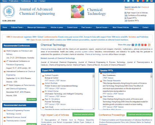 Journal of Advanced Chemical Engineering
